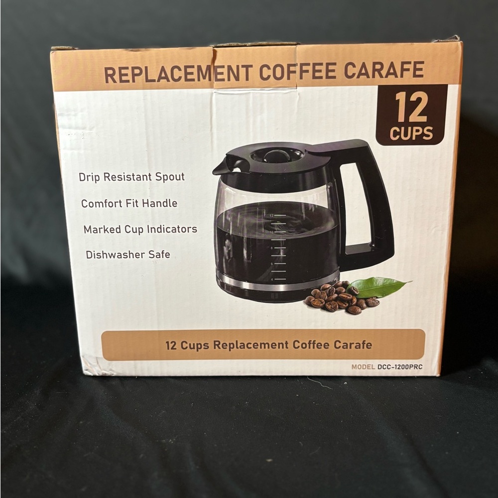 12-Cup Replacement Coffee Carafe – Compatible with Select Coffee Makers